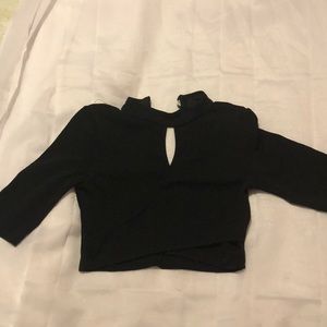 Black crop top